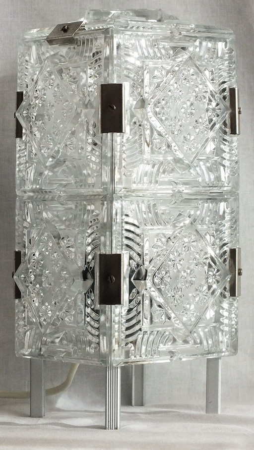 Vintage '60s Glas Tischlampe