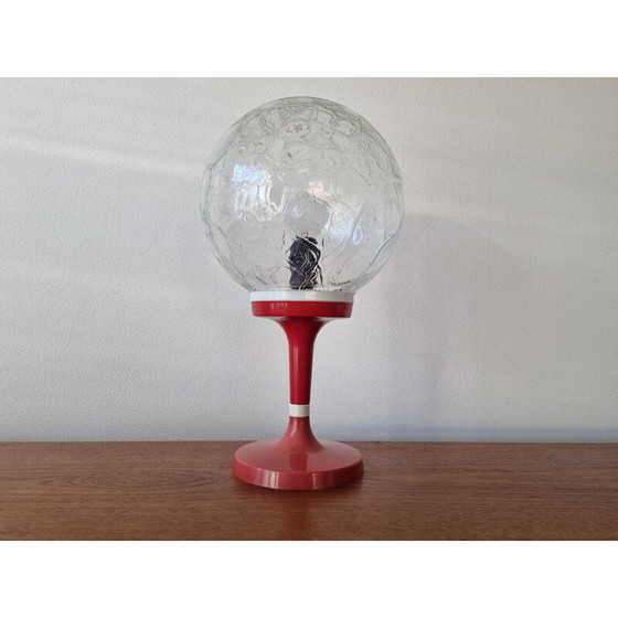 Image 1 of Mid Century rote Tischlampe, Deutschland 1970er