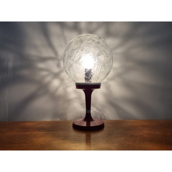 Image 1 of Mid Century rote Tischlampe, Deutschland 1970er
