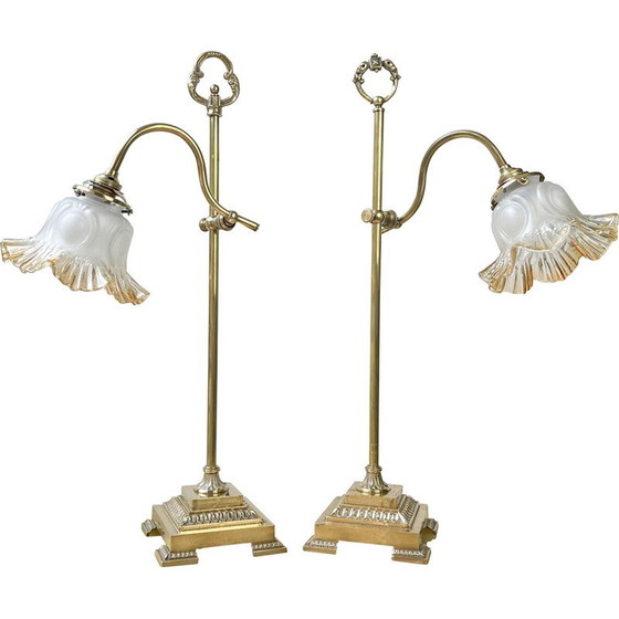 Image 1 of Paar alte Schreibtischlampen, 1960