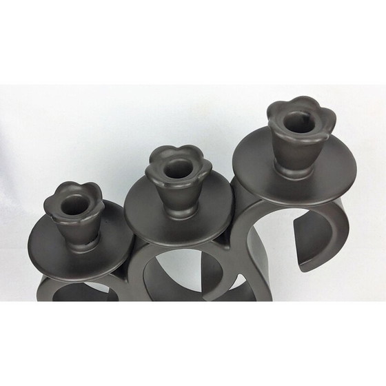 Image 1 of Paar Vintage-Keramik-Kerzenständer von Giraud-Vallauris, Frankreich 1950