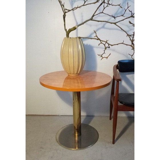 Image 1 of Vintage-Seitentisch mit goldenem Sockel