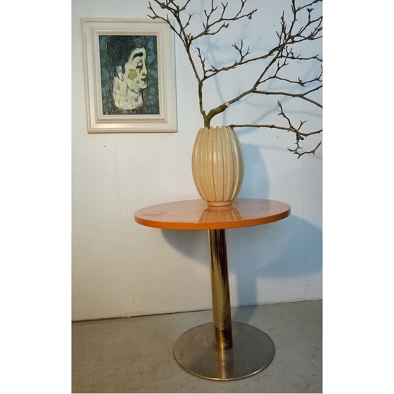 Image 1 of Vintage-Seitentisch mit goldenem Sockel