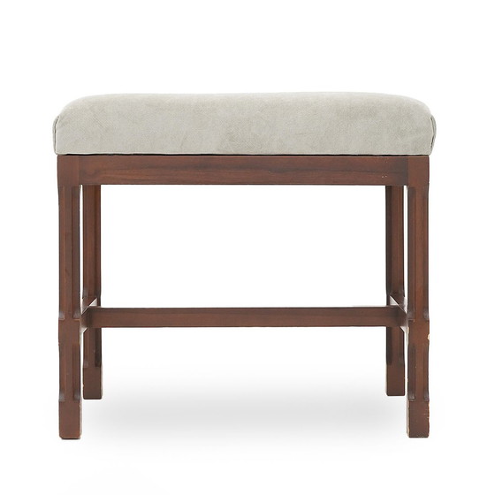 Image 1 of Hocker aus Holz und Samt von George Coslin für 3V, 1970er Jahre