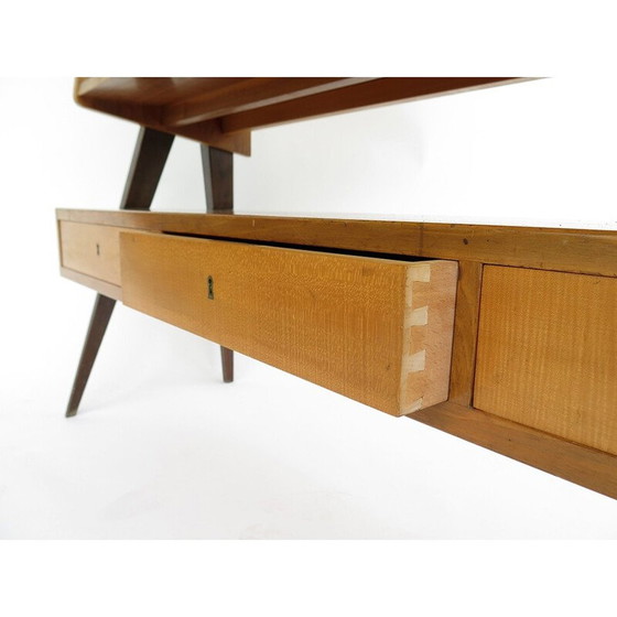 Image 1 of Typisches Vintage-Vitrinen-Highboard - 1950er Jahre