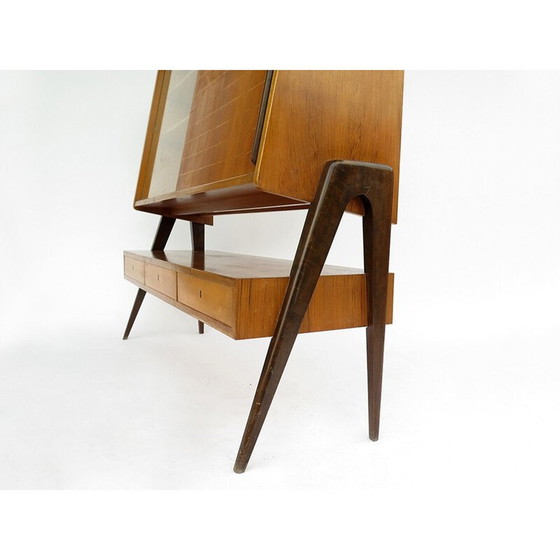 Image 1 of Typisches Vintage-Vitrinen-Highboard - 1950er Jahre