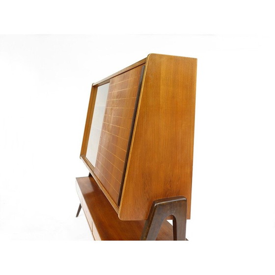 Image 1 of Typisches Vintage-Vitrinen-Highboard - 1950er Jahre