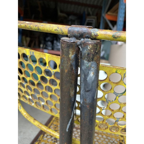 Image 1 of Vintage stuhl aus perforiertem metall von René Malaval