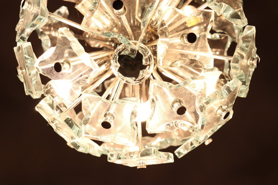 Image 1 of Mid Century Sputnik Deckenlampe/Glaslampe Von Fontana Arte, Italien, 1970Er Jahre