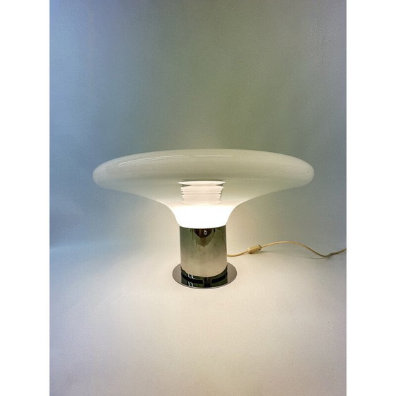 Image 1 of Vintage Glas Tischlampe Ufo Weltraumzeitalter, Italien 1970er