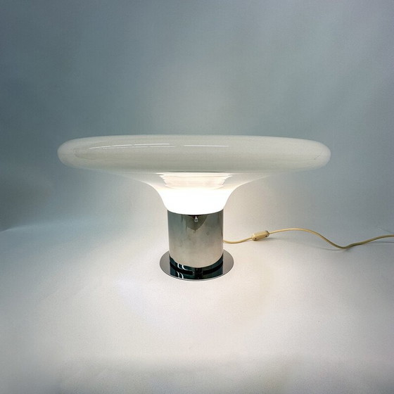 Image 1 of Vintage Glas Tischlampe Ufo Weltraumzeitalter, Italien 1970er