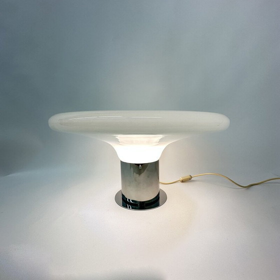 Image 1 of Vintage Glas Tischlampe Ufo Weltraumzeitalter, Italien 1970er