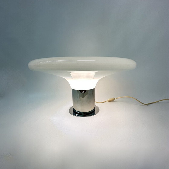 Image 1 of Vintage Glas Tischlampe Ufo Weltraumzeitalter, Italien 1970er