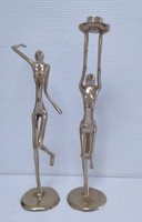 Kerzenhalter Bronze Und Bronze Sculptural