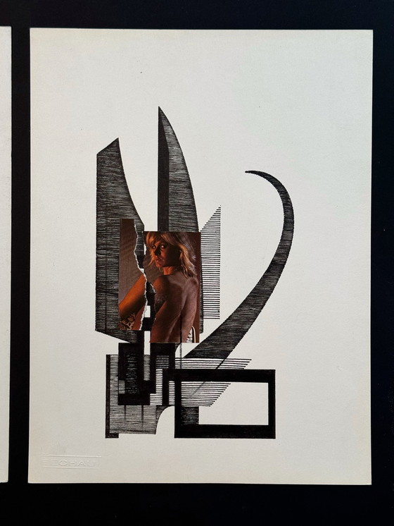 Image 1 of Eugene Eechaut (1928-2019) - Zwei Kunstwerke mit Elementen der Collage