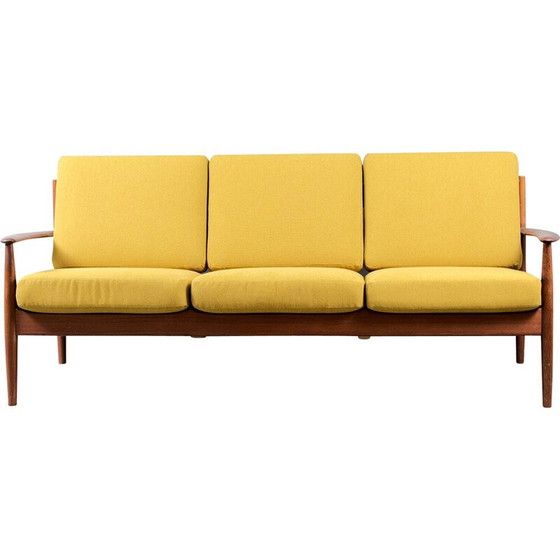 Image 1 of Vintage 3-Sitzer Teakholzsofa von Grete Jalk für France und Søn, Dänemark 1959
