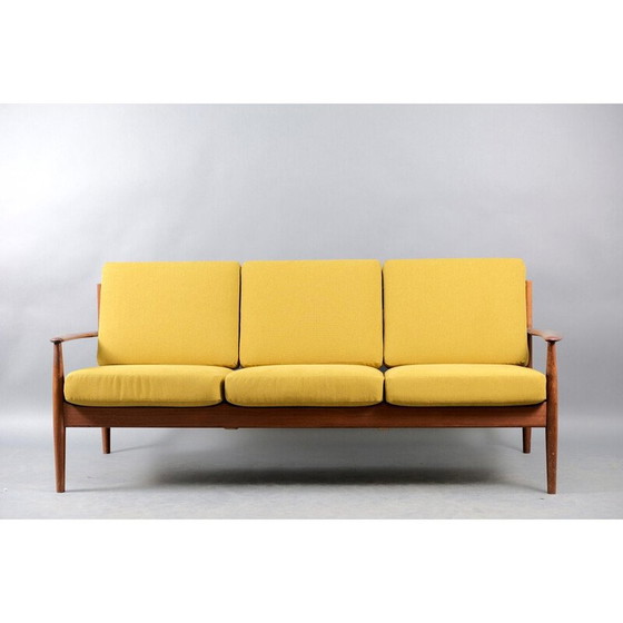 Image 1 of Vintage 3-Sitzer Teakholzsofa von Grete Jalk für France und Søn, Dänemark 1959
