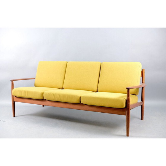 Image 1 of Vintage 3-Sitzer Teakholzsofa von Grete Jalk für France und Søn, Dänemark 1959