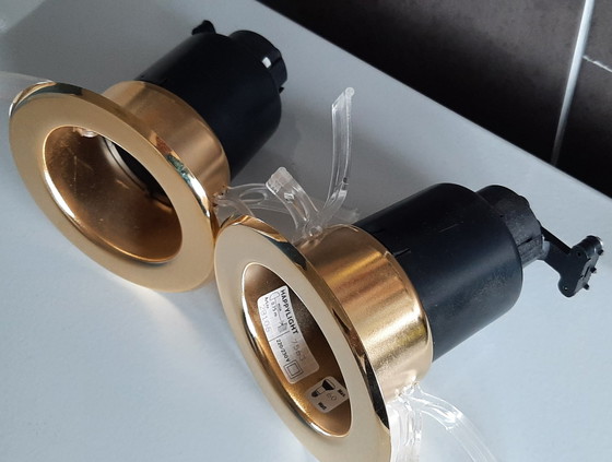 Image 1 of 2x HappyLight Einbaustrahler gold 80s