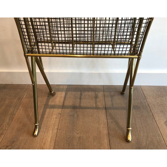 Image 1 of Paar Vintage-Magazinständer aus Messing, Frankreich 1900