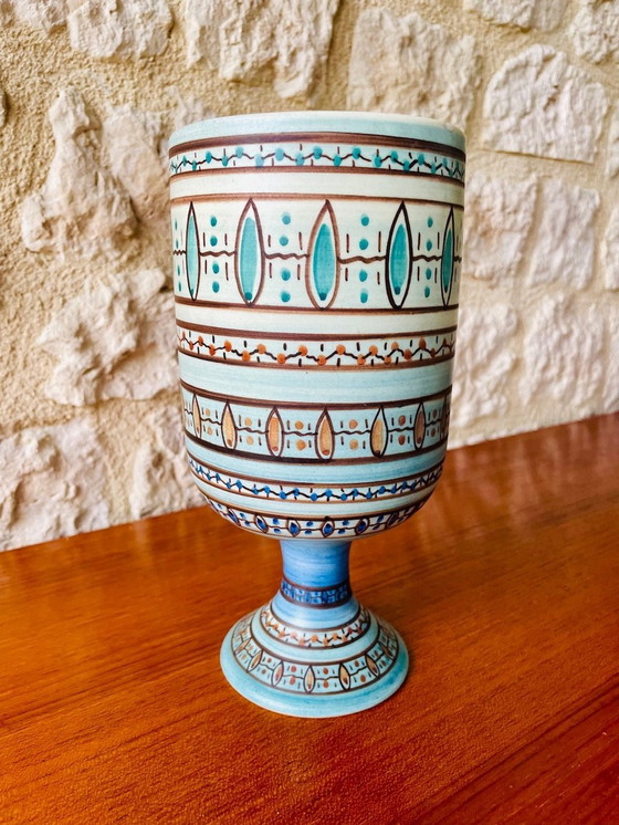 Image 1 of Mid-Century Keramikvase von Louis Bacculini, Vallauris, 1960er Jahre