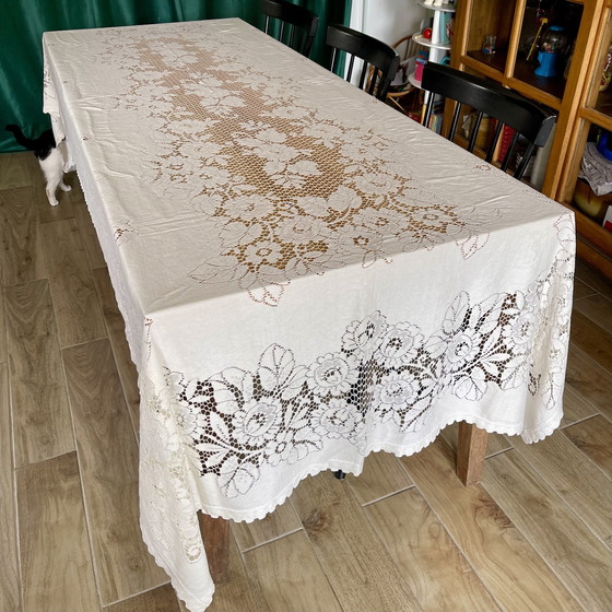 Image 1 of Tischdecke Aus Spitze Xxl Vintage