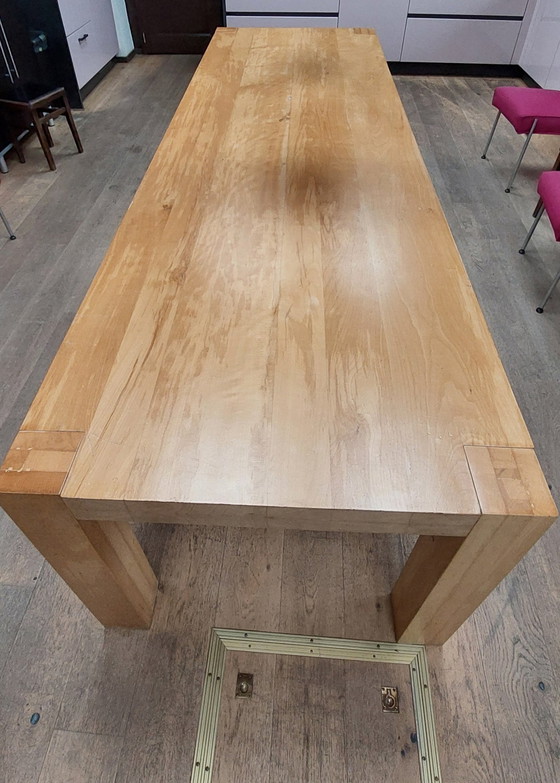 Image 1 of 3 Meter Lange Strakke Robuuste Houten Tafel