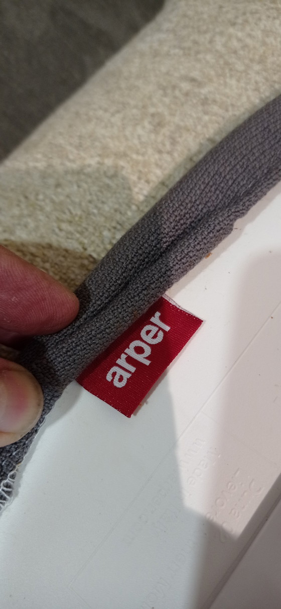 Image 1 of ARPER Duna 02 Sessel auf Rollen aus hellgrauer Kvard- Wolle von Studio LAM