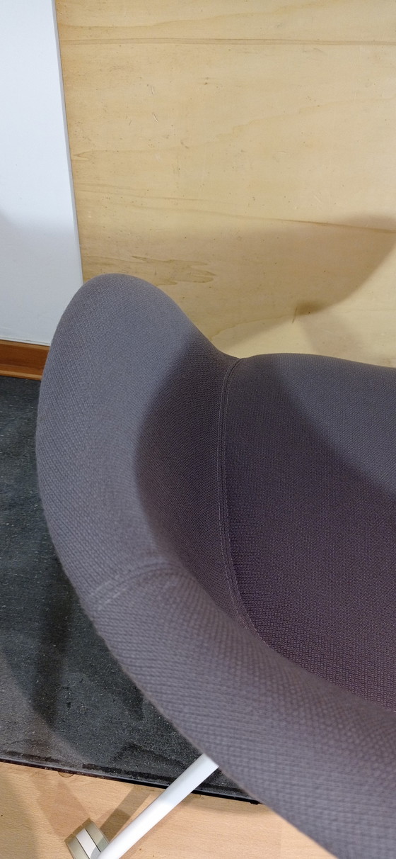 Image 1 of ARPER Duna 02 Sessel auf Rollen aus hellgrauer Kvard- Wolle von Studio LAM