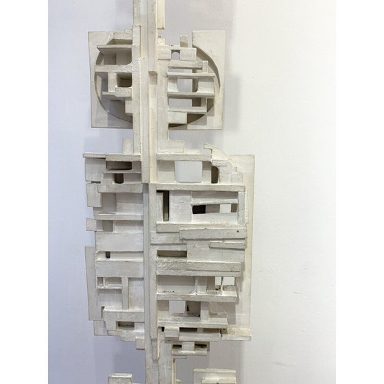 Image 1 of Vintage-Skulptur aus weißem Holz von André Pailler, Frankreich 1970