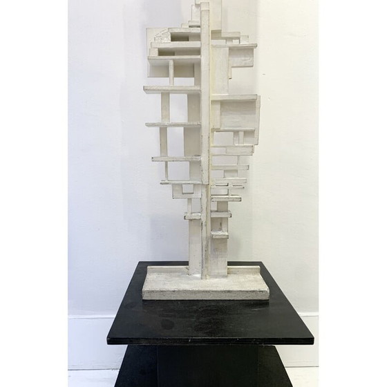 Image 1 of Vintage-Skulptur aus weißem Holz von André Pailler, Frankreich 1970