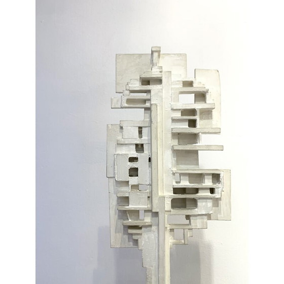 Image 1 of Vintage-Skulptur aus weißem Holz von André Pailler, Frankreich 1970