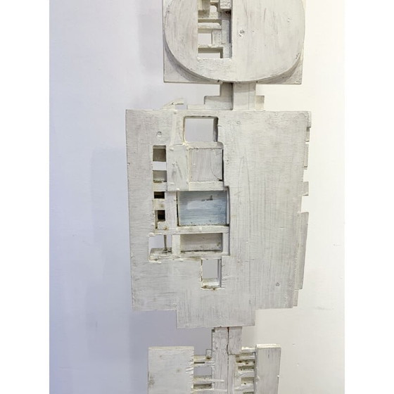 Image 1 of Vintage-Skulptur aus weißem Holz von André Pailler, Frankreich 1970