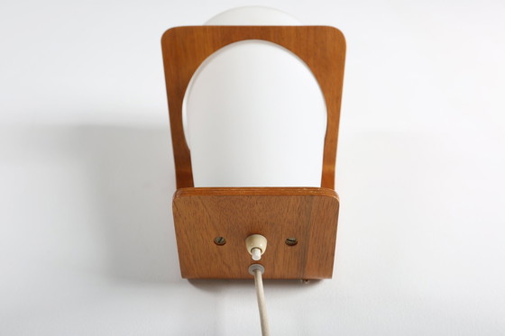 Image 1 of Wandleuchte Nx 41 von Louis Kalff für Philips aus gebogenem Teak-Sperrholz, 1959