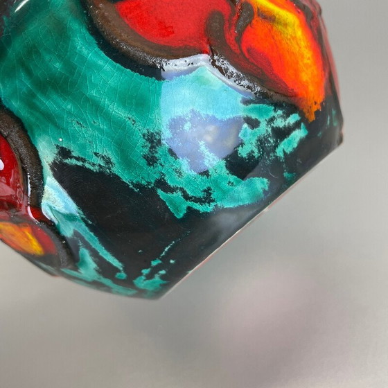 Image 1 of Vintage Keramik Fett Lava Vase von Scheurich Wgp, Deutschland 1970er