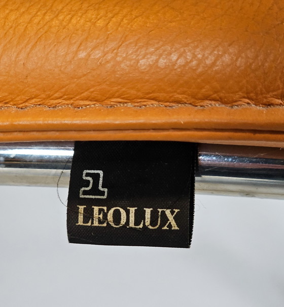 Image 1 of Leolux - Design Just Meijer - Modell Cimarrone - Leder - Chrom - 1995