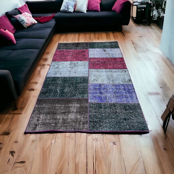 Image 1 of Türkischer Vintage -Patchwork-Teppich