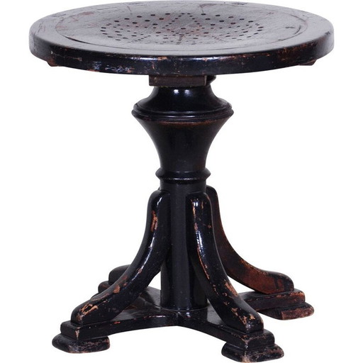 Schwarzer Art-déco-Klavierhocker von Thonet, 1920er Jahre