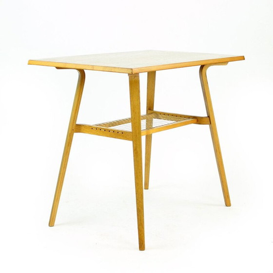 Image 1 of Vintage Couchtisch mit Kunststoffnetz, Tschechoslowakei 1960