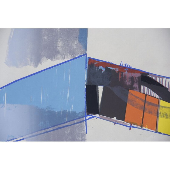 Image 1 of Moderne abstrakte Farblithographie von Hardy Strid, 1950