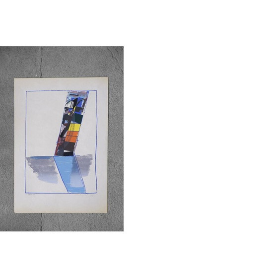 Image 1 of Moderne abstrakte Farblithographie von Hardy Strid, 1950