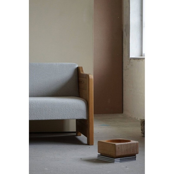 Image 1 of Mid Century dänisches Daybed aus massiver Kiefer und Wolle, 1980er Jahre