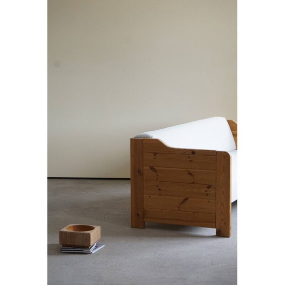 Image 1 of Mid Century dänisches Daybed aus massiver Kiefer und Wolle, 1980er Jahre