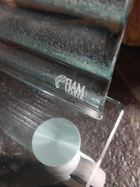 Image 1 of 1 X Fiam Italien Glas Trolley von Ron Arad 1980'S