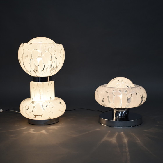 Image 1 of Große italienische Tischlampe aus Muranoglas