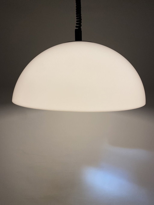 Weiße Plexiglas/Acryl-Pendelleuchte von Gepo Amsterdam Xl 1975
