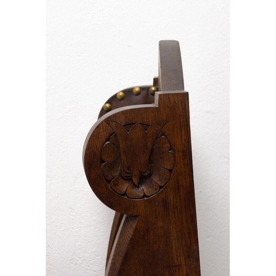 Image 1 of Mid Century, massiver Thronsessel im historisierenden Stil