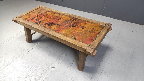 Image 1 of Rustikaler Couchtisch aus Kupfer, 1970er Jahre