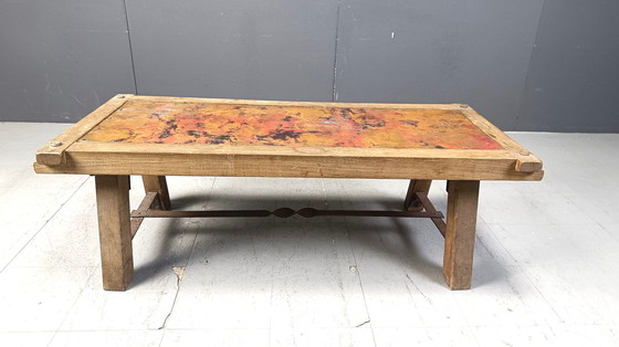 Image 1 of Rustikaler Couchtisch aus Kupfer, 1970er Jahre