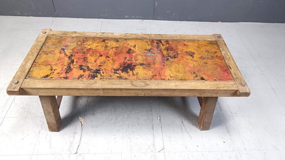Image 1 of Rustikaler Couchtisch aus Kupfer, 1970er Jahre